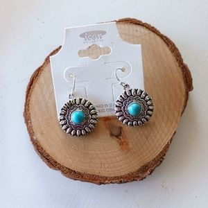 Silver and turquoise earrings